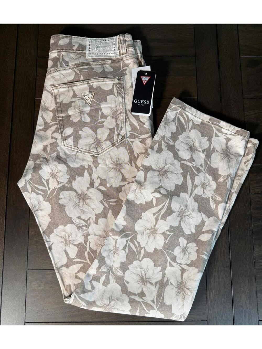NWT Guess Party Time Tan Jeans Women's Size 28x29 Denim Pants - Picture 10 of 14